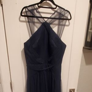 Navy bridesmaid gown